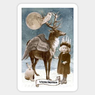 St. Lucy Winter Greetings Sticker